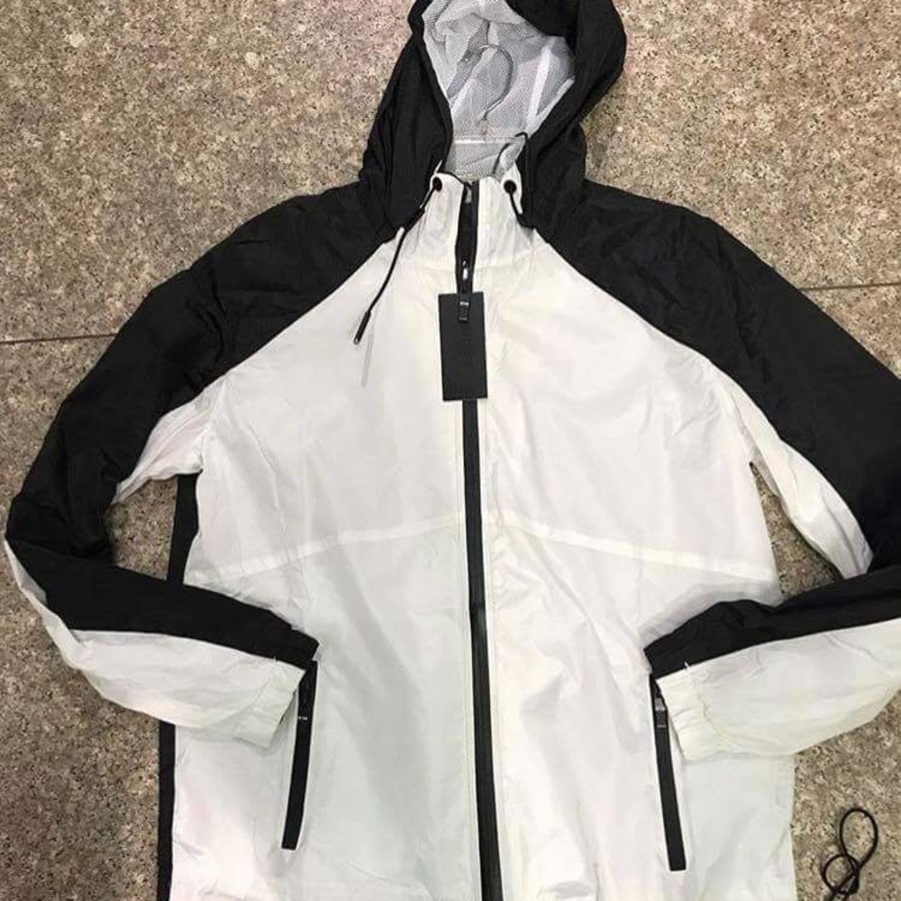 White and black light weight jacket